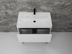 Style Line Мебель для ванной Стокгольм 80 белый рифленый софт – фотография-7